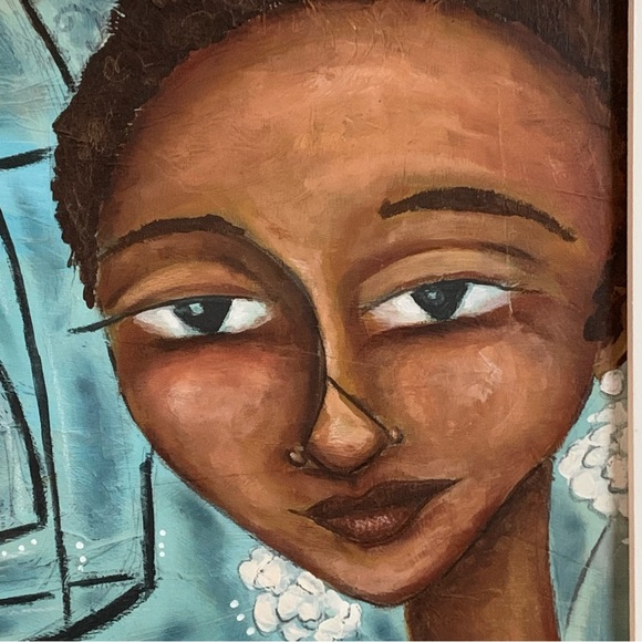 OOAK ART! ALLISON WEEKS THOMAS Sing Sweet Melodies ORIGINAL MIXED MEDIA PAINTING - Picture 3 of 8